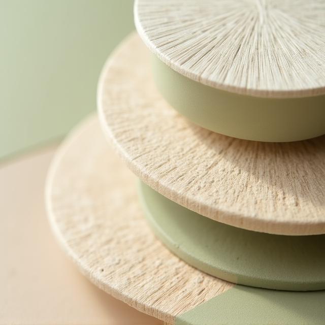 Primo piano di tessuti organici e materiali naturali sostenibili