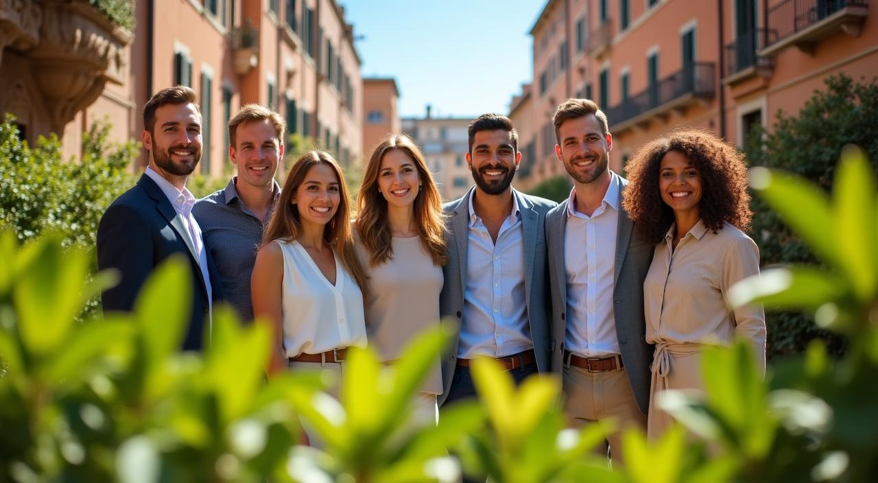 Il team di Montagna Verde in un ambiente naturale a Roma